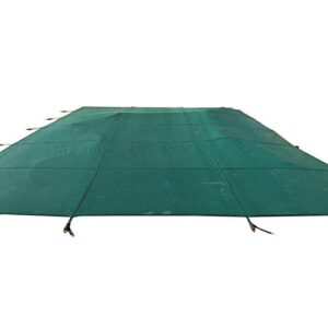 pool covers fall/winter safety inground, rectangular green mesh cover for outdoor garden swimming pools, easy installation (size : 400×700cm/13×23ft)