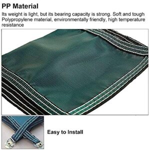 Pool Covers Fall/Winter Safety Inground, Rectangular Green Mesh Cover for Outdoor Garden Swimming Pools, Easy Installation (Size : 400×700cm/13×23ft)