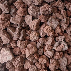 Midwest Hearth Lava Rock for Fire Pits and Gas Log Sets, Red 1/2" to 2" (10-lb Bag)