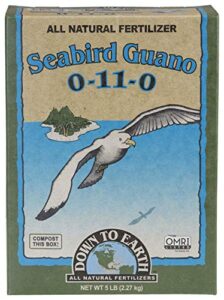 down to earth all natural seabird guano fertilizer mix 0-11-0, 5 lb