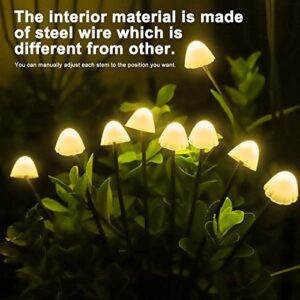 Solar Garden Lights, Solar Mushroom Decor Lights, Solar Decorative Mushroom Lights Mushroom Light, Solar Lights Outdoor Garden Decorative, Outdoor Solar Lights for Yard Patio Decorations White Warm