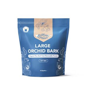 Southside Plants Orchid Bark Houseplants - 100% Organic Pine Wood Chip Mulch from Renewable Forests - Wood Potting Mix for Aeration & Repotting (Large)