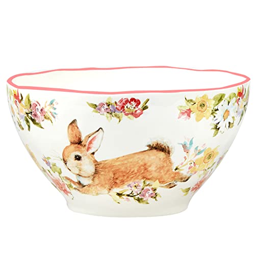 Certified International Easter Garden Deep Bowl, 96 Ounces, Multicolored