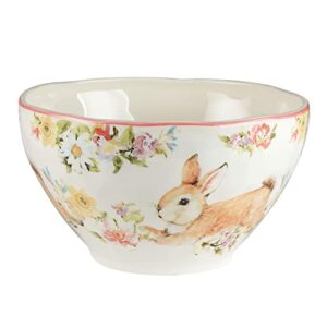 Certified International Easter Garden Deep Bowl, 96 Ounces, Multicolored