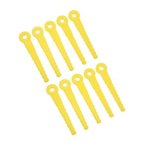 Plastic Trimmer Head Kit, Lawnmower Plastic Blade Set Round Hole Easy Installation 8mm ABS Yellow for Garden