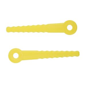 Plastic Trimmer Head Kit, Lawnmower Plastic Blade Set Round Hole Easy Installation 8mm ABS Yellow for Garden