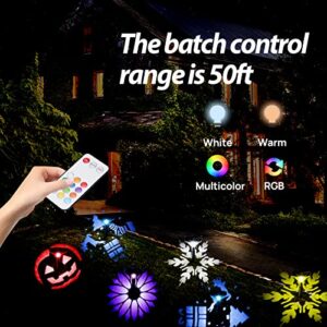 Solar Pathway Lights 4 Pack, Garden Path Lights Decorative Solar Powered Waterproof, Color Changing + Warm White Bright LED Light with 5 Variable Patterns for Outdoor Yard Landscape Decorations