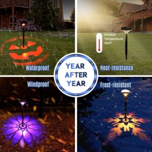 Solar Pathway Lights 4 Pack, Garden Path Lights Decorative Solar Powered Waterproof, Color Changing + Warm White Bright LED Light with 5 Variable Patterns for Outdoor Yard Landscape Decorations