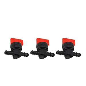 Shut Off Valve, Asixx Fuel Shutoff Valve or Fuel Gas Shut Off Valves + Filters, Inline Straight Fuel Shut Off Valve Perfect for Garden and Agricultural Use