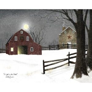 for canvas print light in the stable 12″x16″ country farm area home & garden