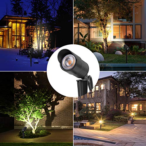 RNEHON 10W LED Garden Light Inground Light Landscape Lighting,IP67 Waterproof Deck Light, LED Outdoor Well Light, UL Listed Lights,3000K Outdoor Lighting for Yard,Lawn,Garden,Patio,Pack of 1