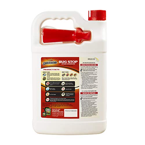 Spectracide Bug Stop Home Barrier Spray, Kills Ants, Roaches and Spiders On Contact, Indoor and Outdoor Insect Control, 1 Gallon