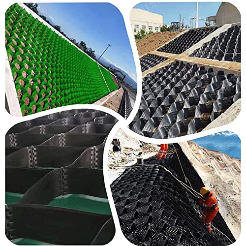 ZMQL Garden Path Paver Geogrid, Tensile Strength Gravel Ground Grid, for Slope/Driveways/Garage, 5-10m Long, Easy to Fold & Stretch (Size : 2x7m/6.5x23ft)