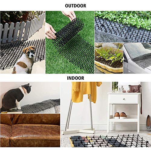 Cat Scat Mat with Spikes,Cat Repellent Indoor & Outdoor Scat Mat, Deterrent Scat Mats for Cats and Dogs for Garden, Porch, Home, Anti-Cats Network Digging Stopper Prickle Strip,200x30cm