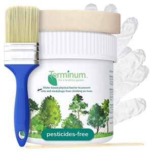 terminum ant barrier – water-based barrier, ready-to-use physical barrier for ants & mealybugs – complete control kit for gardens, plantations, farms, & outdoors – 11oz