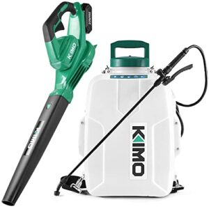 KIMO Cordless Leaf Blower+3 Gallon Garden Sprayer