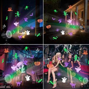 Halloween Lights LED Projector Lights Halloween Projector Lights Outdoor Indoor Ghost Pumpkin Lights Outside Spotlight Landscape Lights for Holiday Party Garden Party Decorations