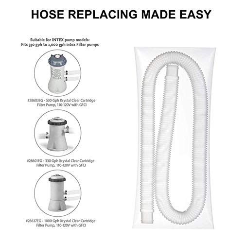 coersd Easy Set up Summer Swimming Pool Replacement Hose for Above Ground Pools, Swimming Pool Cleaner Hose Filter Pump Hose for Pump