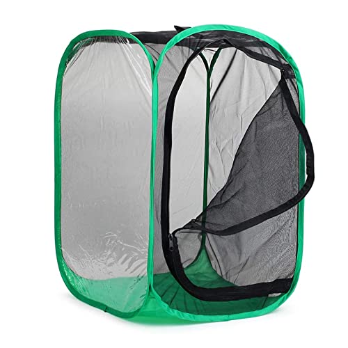 SENTIM Your Heart Foldable Insects Habitat Butterfly Cage Insects Rest Place Garden Bug Caterpillars Mesh House Portable Plant Cage (Color : Black)