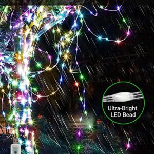 MIHAZ Fairy Lights 16.4ft, RGB Multicolor Changing APP Music Sync Christmas Outdoor String Lights with Remote, USB Control Waterproof DIY Multi-Mode Twinkle Rope Lights Kits for Garden Bedroom Party