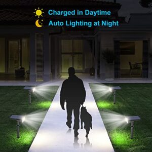 Motion Sensor Outdoor Lights Solar Powered, 3 Modes, IP67 Waterproof Bright LED Solar Flood Light, Dusk to Dawn Landscape Spot Lights for Outside, Pathway, Yard, Garden, Driveway, 2 Pack Spotlight