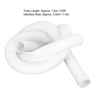 1.5m Swimming Pool Replacement Hose Filter Pump Hose with Buckles Clamps Parts for Garden Patio Above Ground Swimming Pools