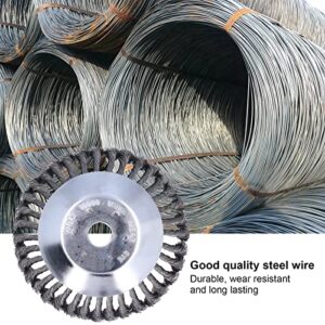 AMONIDA Twisted Knot Wire Wheel, 8in Garden Grass Brush Cutting Head Stainless Steel Polishing for Dust Removal for Lawn Mower