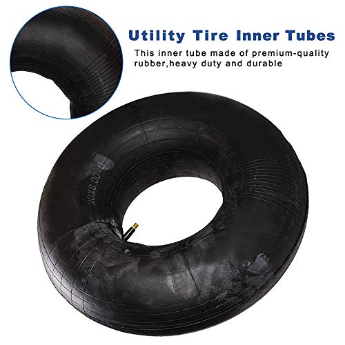 HIFROM Replacement Premium 20x8.00-8, 20x8-8, 20x10.00-8, 20x10-8, 18x8.50-8, 18x9.50-8 Utility Tire Inner Tubes with TR13 Straight Valve Stem Replacement for Mowers Go Karts ATVs - 1 Pack