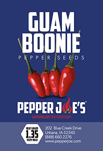 Pepper Joe’s Guam Boonie Pepper Seeds ­­­­­– Pack of 10+ Rare Hot Chili Pepper Seeds – USA Grown ­– Premium Non-GMO Boonie Pepper Seeds for Planting in Your Garden