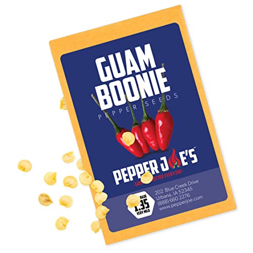 Pepper Joe’s Guam Boonie Pepper Seeds ­­­­­– Pack of 10+ Rare Hot Chili Pepper Seeds – USA Grown ­– Premium Non-GMO Boonie Pepper Seeds for Planting in Your Garden