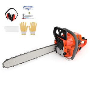 frezon gas chainsaw 20 inch, chain saws for trees gas powered, 52cc 2 cycle gasoline chain saw for trees wood garden ranch forest cutting