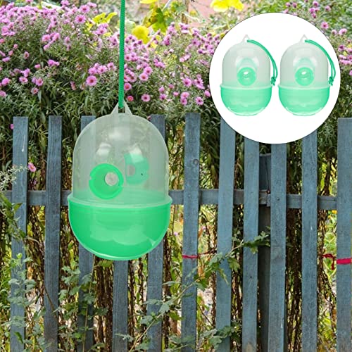 GANAZONO 2Pcs Wasp Yellow Jacket Outdoor Hanging Honey Bee Traps Catcher Traps Reusable Flying Insect Traps Wasp Deterrent for Outside Garden