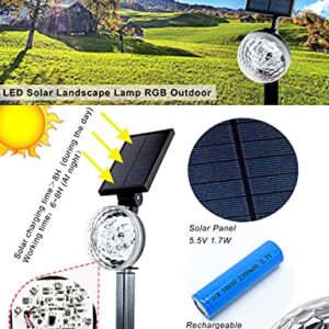 LED CONCEPT Solar Pathway Light RGB Outdoor, Solar Colorful Garden Lights, Waterproof Solar Powered Landscape Light for Walkway, Garden, Patio, Lawn, Yard(LC-Pathway Light-01)