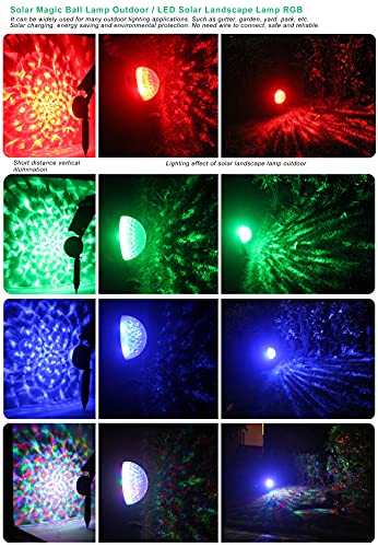 LED CONCEPT Solar Pathway Light RGB Outdoor, Solar Colorful Garden Lights, Waterproof Solar Powered Landscape Light for Walkway, Garden, Patio, Lawn, Yard(LC-Pathway Light-01)