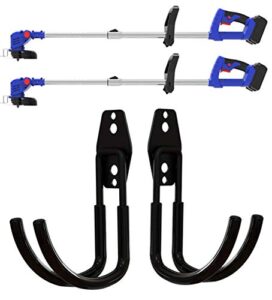 2pcs power tool hanger string trimmer hangers, weed trimmer hanger, weedeater rack, weed eater hangers for garage wall, perfect for garage tool organizers and storage, no trimmer