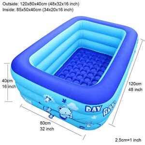 ECOiNVA Inflatable Swimming Pool Bathtubs Hot Tubs with Electric Air Pump (130cm)