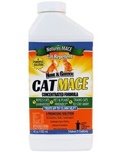 nature’s mace cat repellent 40oz concentrate/treats 15,000 sq. ft. / keep cats out of your lawn and garden/train your cat to stay out of bushes/safe to use around children & plants
