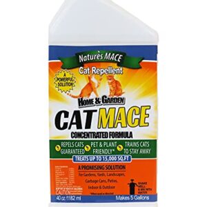 Nature's MACE Cat Repellent 40oz Concentrate/Treats 15,000 Sq. Ft. / Keep Cats Out of Your Lawn and Garden/Train Your Cat to Stay Out of Bushes/Safe to use Around Children & Plants