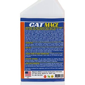 Nature's MACE Cat Repellent 40oz Concentrate/Treats 15,000 Sq. Ft. / Keep Cats Out of Your Lawn and Garden/Train Your Cat to Stay Out of Bushes/Safe to use Around Children & Plants