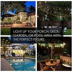 SUNTHIN Outdoor String Lights, 4 Pack 48FT Edison String Lights Commercial Grade with 11W Dimmable Bulbs for Patio, Garden, Backyard, Deck, Porch, Bistro, Cafe