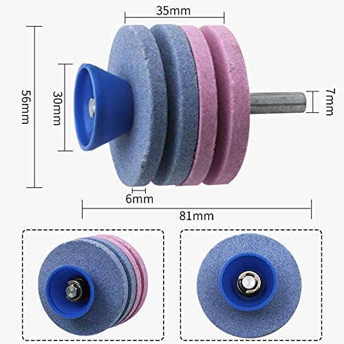 SaiDian 1Pcs Universal Lawn Mower Sharpener Garden Grinding Tool Lawn Mower Fast Blade Sharpener Tool for Power Drill/Hand Drill