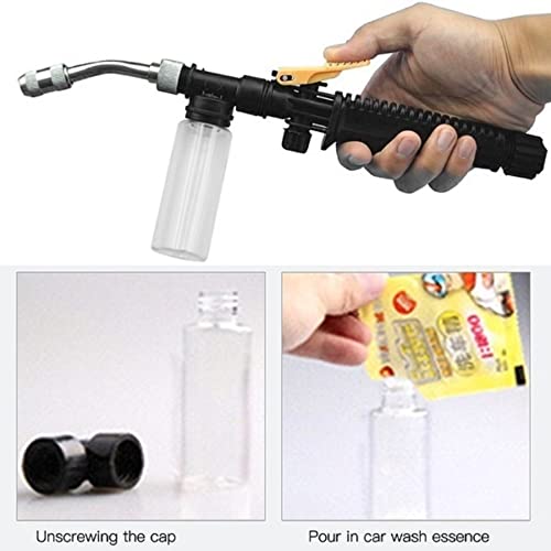 High Pressure Washer Wand, 2-in-1 Pressure Power Washer Spray Nozzle, Portable High Pressure Water Gun, Watering Sprayer Cleaning Tool for Car Washing or Garden Cleaning (11.8 in, with kettle)