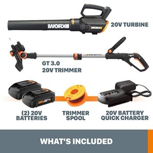 WORX 20V GT 3.0 + Turbine Blower (Batteries & Charger Included)