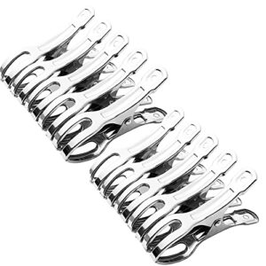 linnnzi greenhouse clips, 4.3 inch garden clips, stainless steel plant clips clamps with strong grip for garden hoops film row cover netting towel clothesline