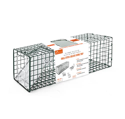 HOMESTEAD Heavy Duty Live Trap - Professional Style One-Door Live Animal Traps for Rabbit, Squirrel, Possum, Skunk, Kitten, Mink