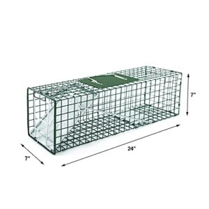 HOMESTEAD Heavy Duty Live Trap - Professional Style One-Door Live Animal Traps for Rabbit, Squirrel, Possum, Skunk, Kitten, Mink