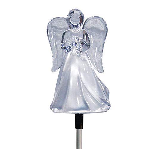 Florals Solar LED Angel Lights, Garden Stake Outdoor Yard Decor Landscape LED Lamp Lights, Great Gift