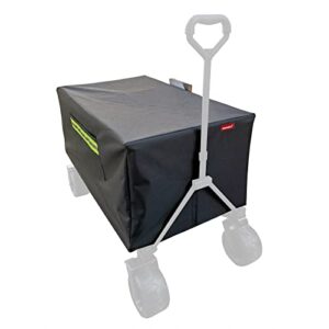 Mamiko Folding Waterproof Wagon Cart Cover, Garden Wagon Covers, 38" L x 22" W x 17" H,Waterproof, Water, Dust and Heat Insulation, Reflective Strip Cover(Cover only, Accessories not Included)