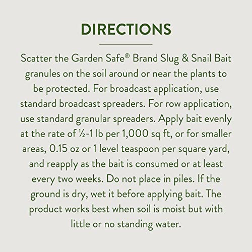 Garden SafeSlug & Snail Bait, Granules, 2-Pound, 6-Pack