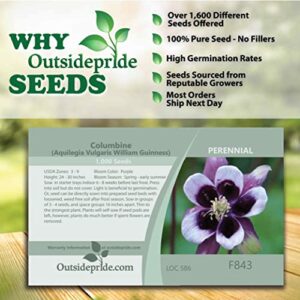 Outsidepride Columbine William Guinness Garden Flower Plant Seed - 1000 Seeds